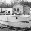 Hank Steffens and Louis Stallman replaced their wood tug the Helen S with the �Mary Ann� in 1958. Leelanau Historical Society.