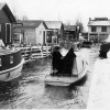 The Manitou Island mail boat entering Fishtown in the early 1930s. Erhardt Peters Collection, LHS.